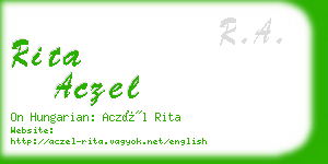 rita aczel business card